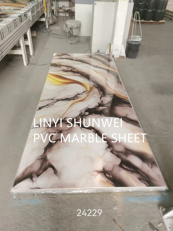 PVC Marble Sheet Waterproof Fireproof Colorful Scratch-resistant